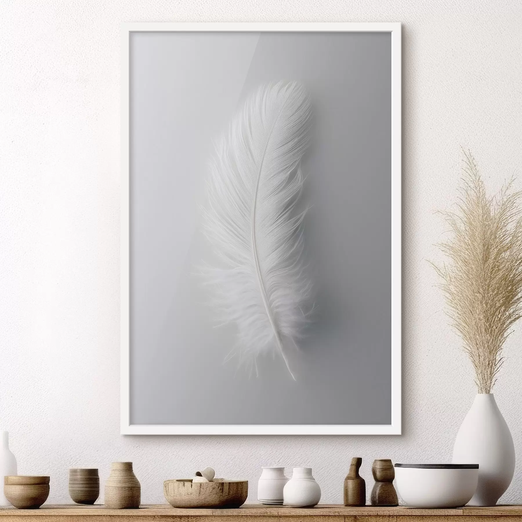 Fotobehang een elegante zwanenveer f48782