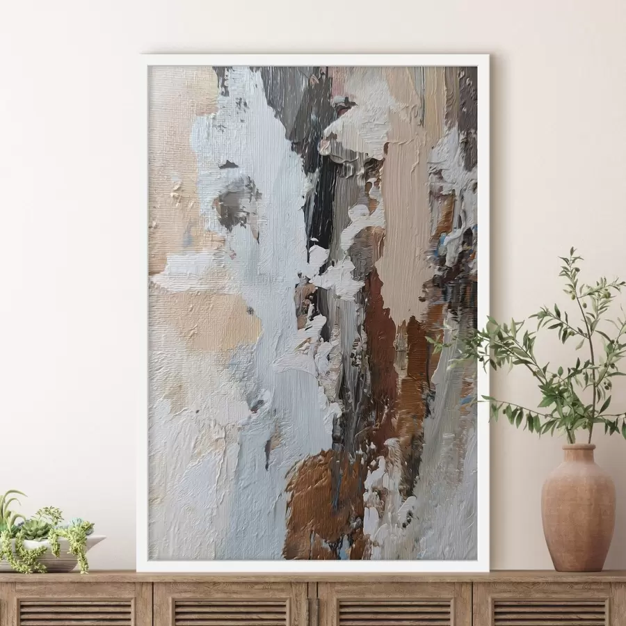 Fotobehang expressieve abstractie; imitatie van verf f48783