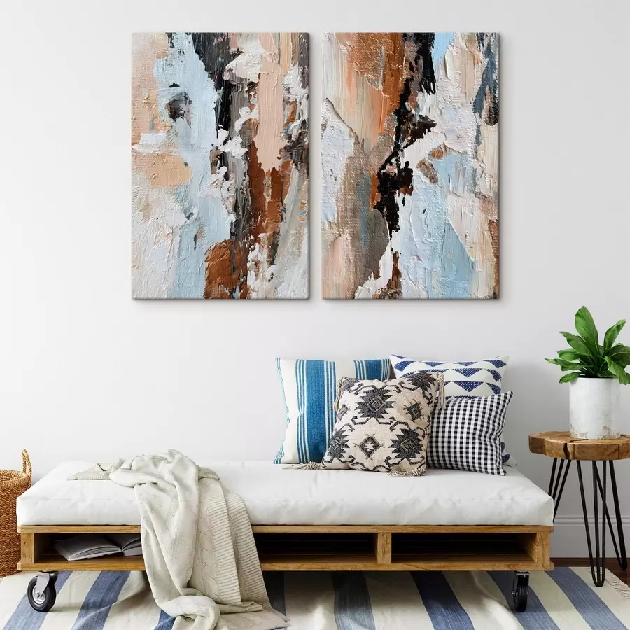 Fotobehang expressieve abstractie; imitatie van verf m30332