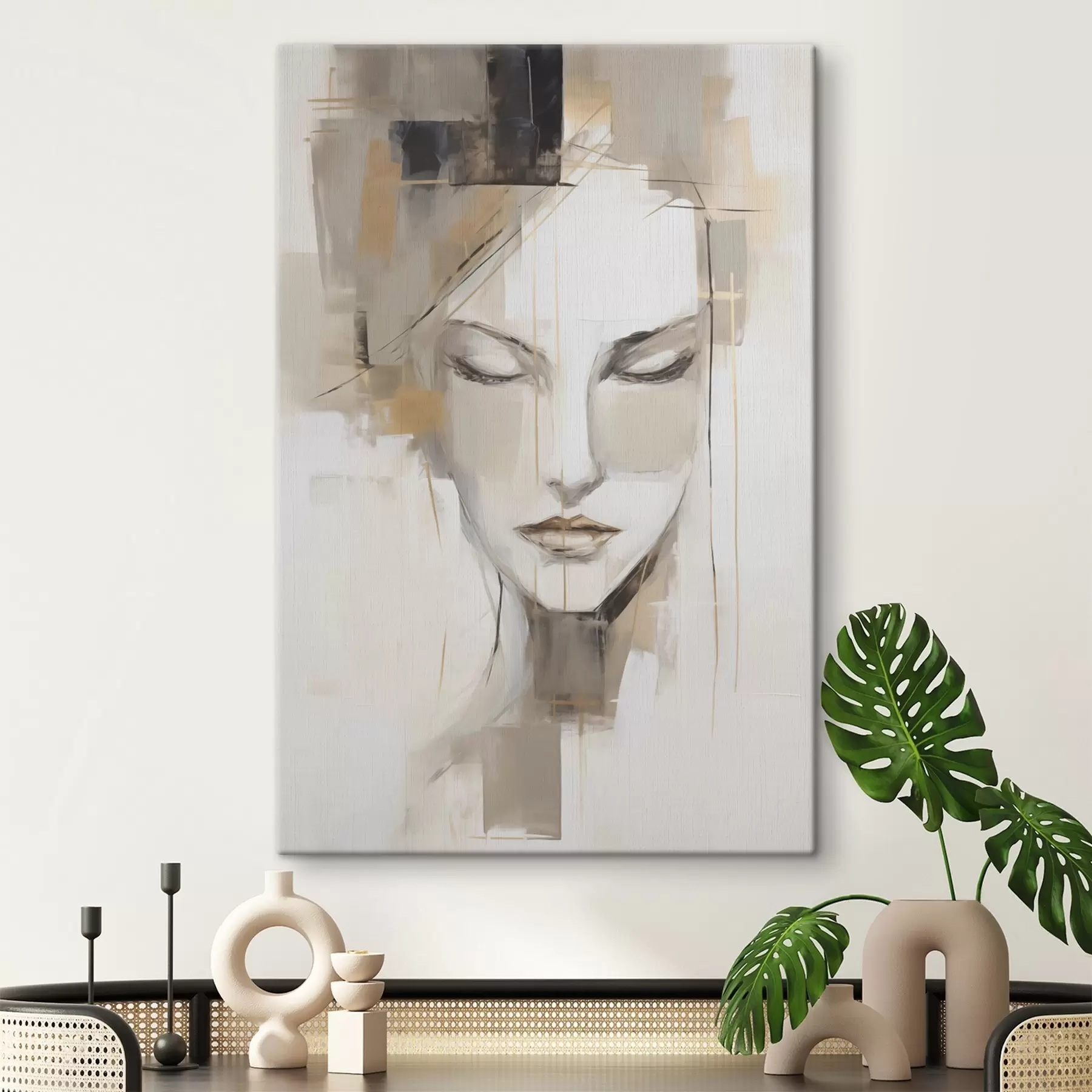  Schilderijen Abstract vrouwenportret s48761