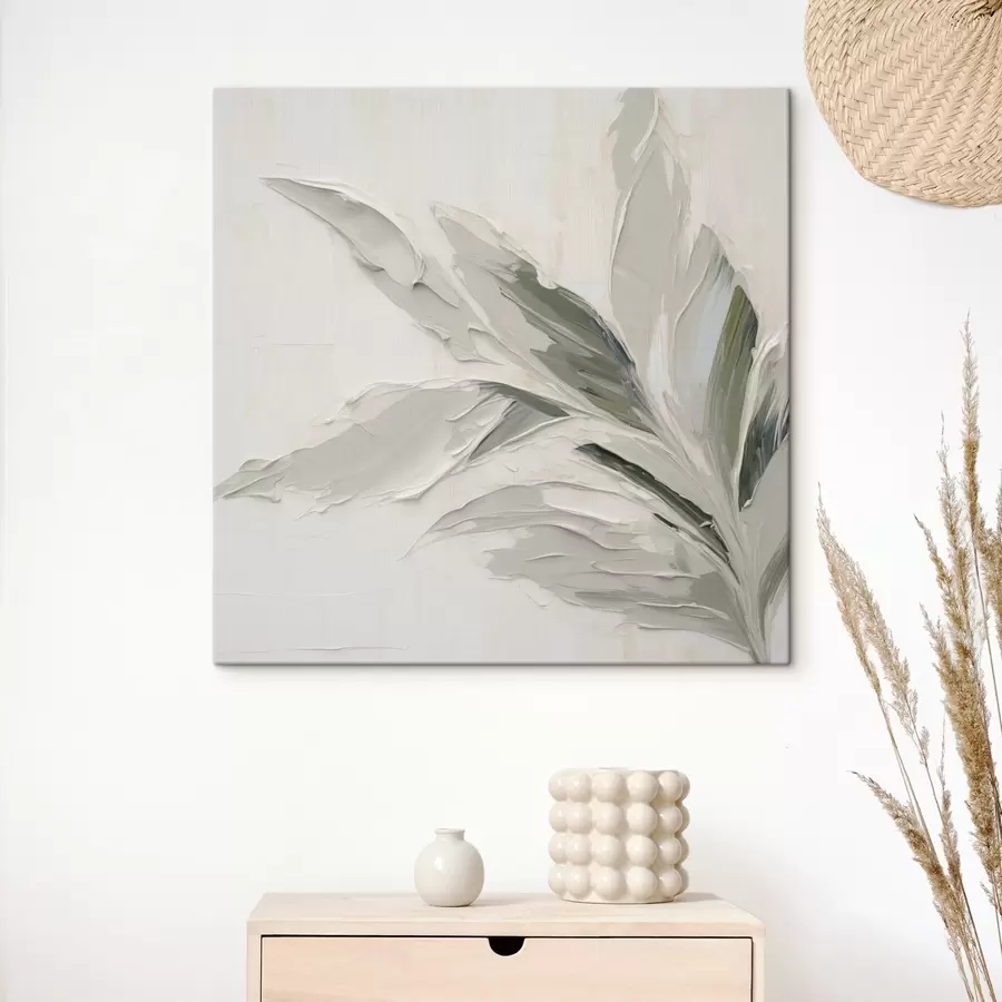  Schilderijen Abstracte schilderij met vegetatie-imitatie s48771