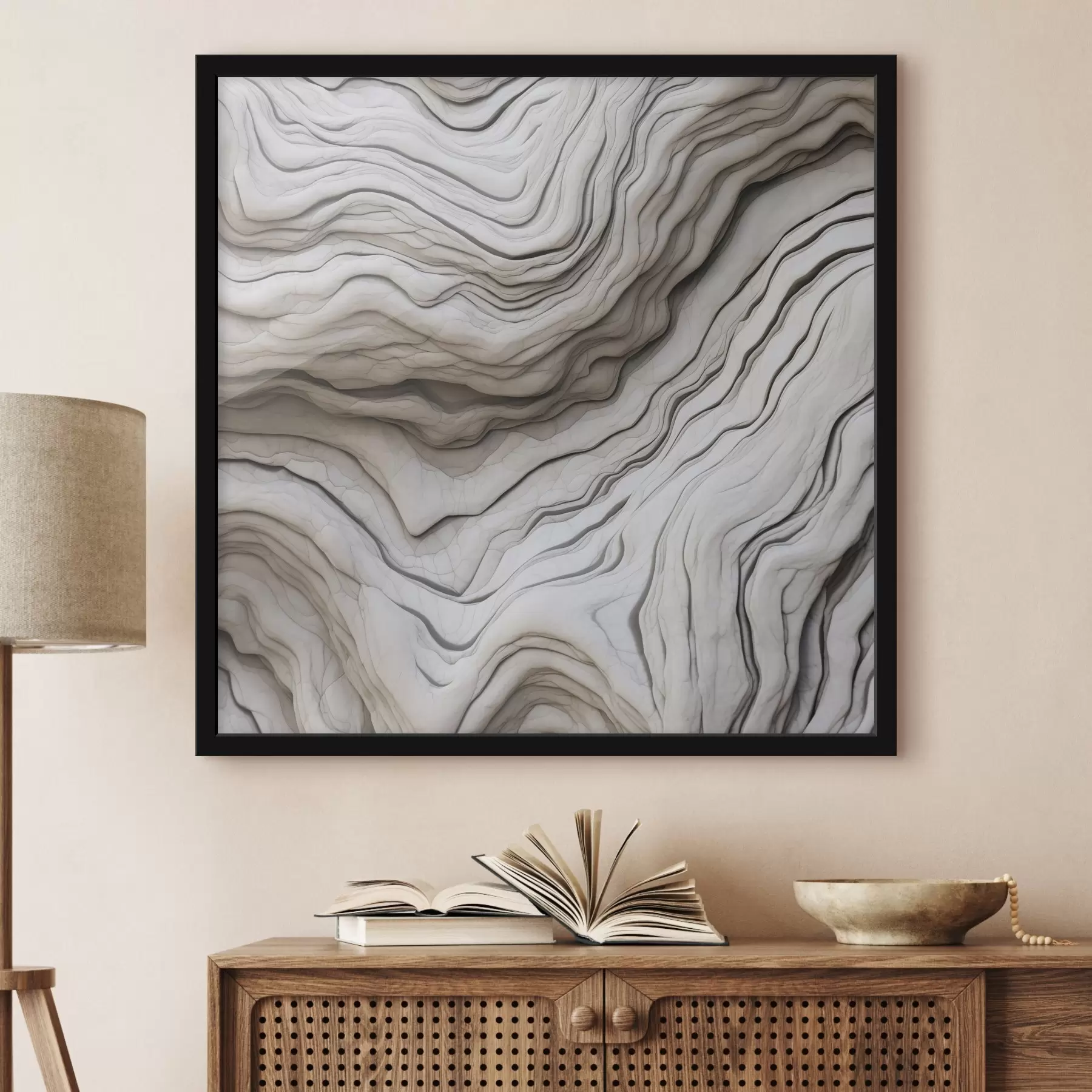 Fotobehang Abstracte afbeelding met vloeiende lijnen f48769