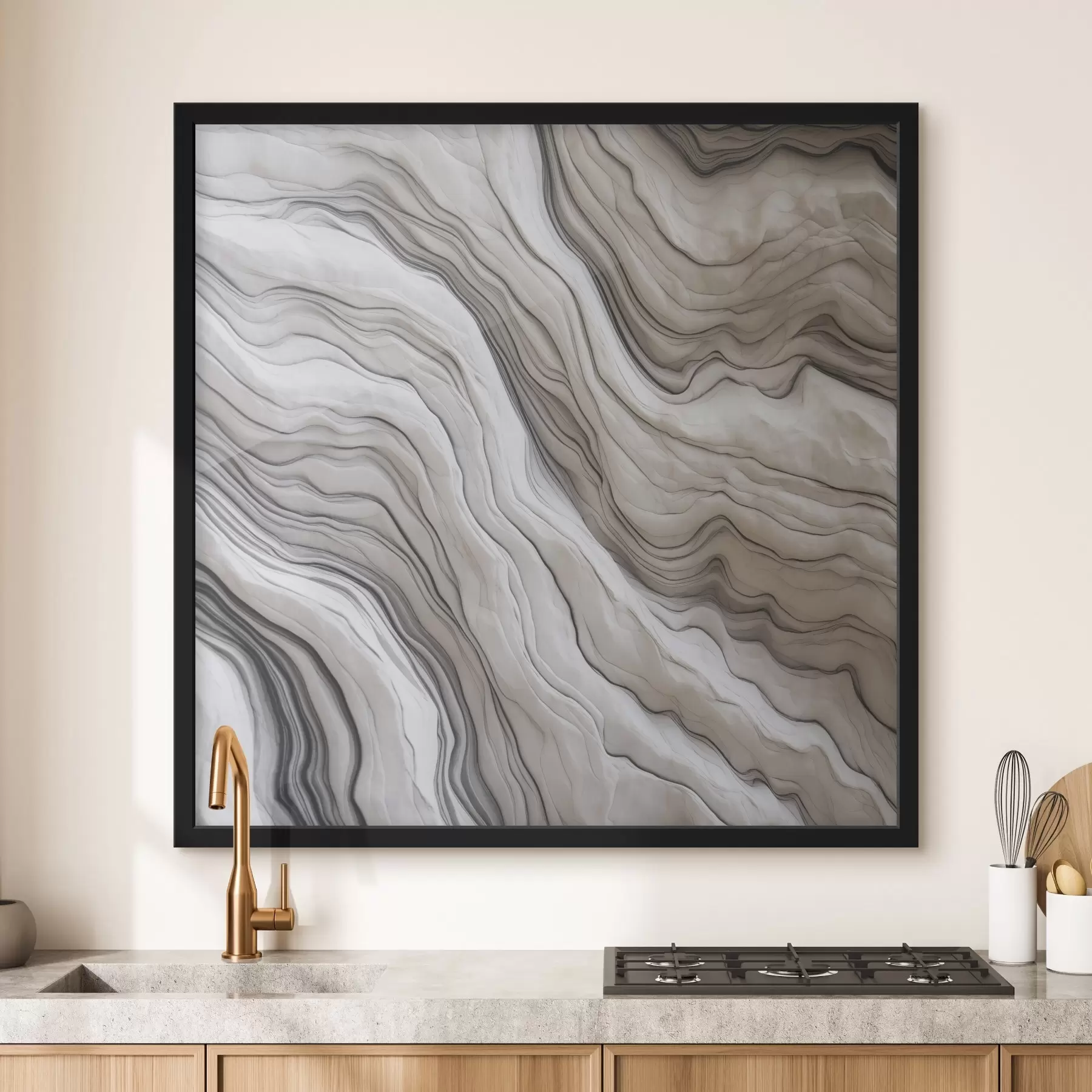 Fotobehang Abstracte afbeelding met vloeiende lijnen f48770