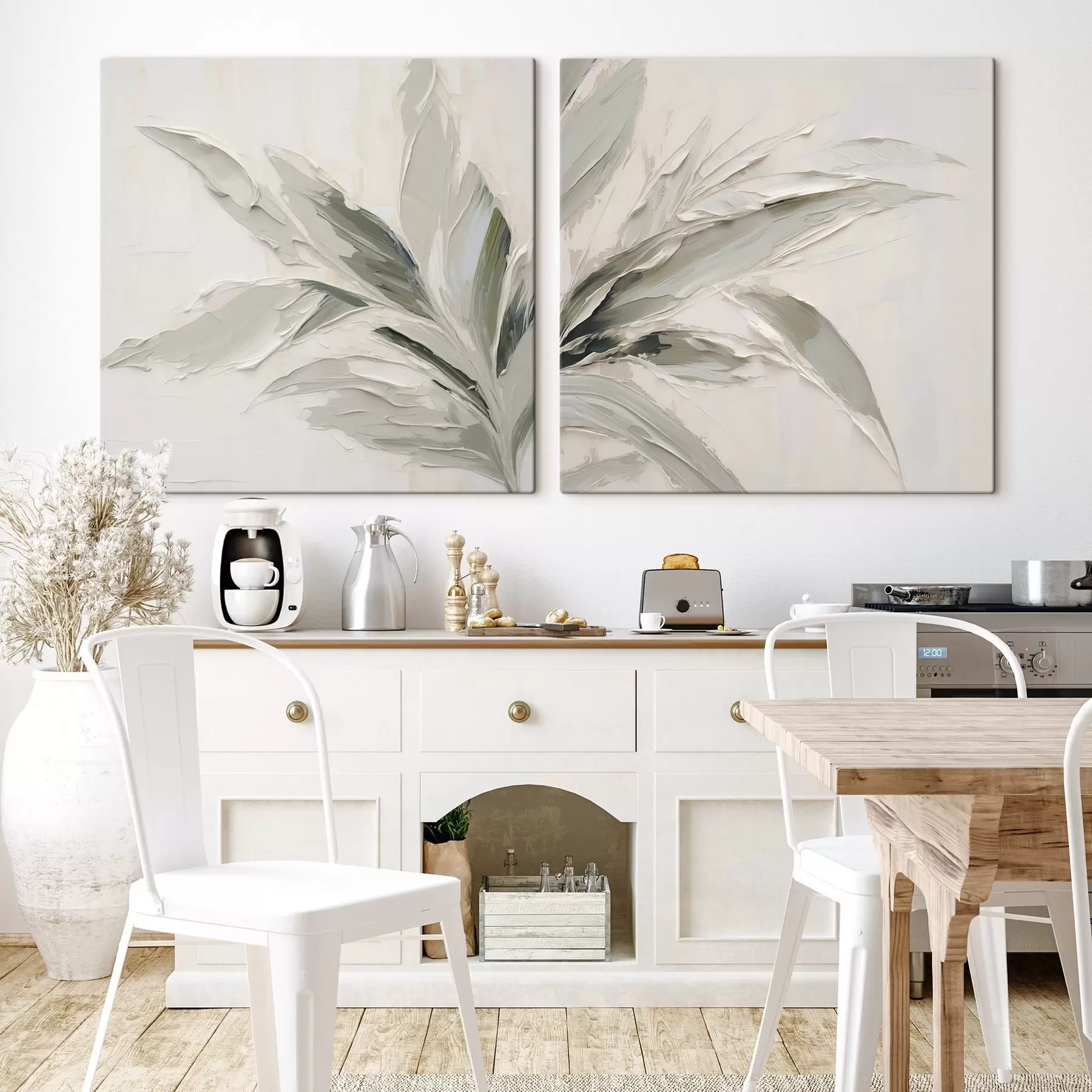  Schilderijen Abstracte schilderij met vegetatie-imitatie m30342