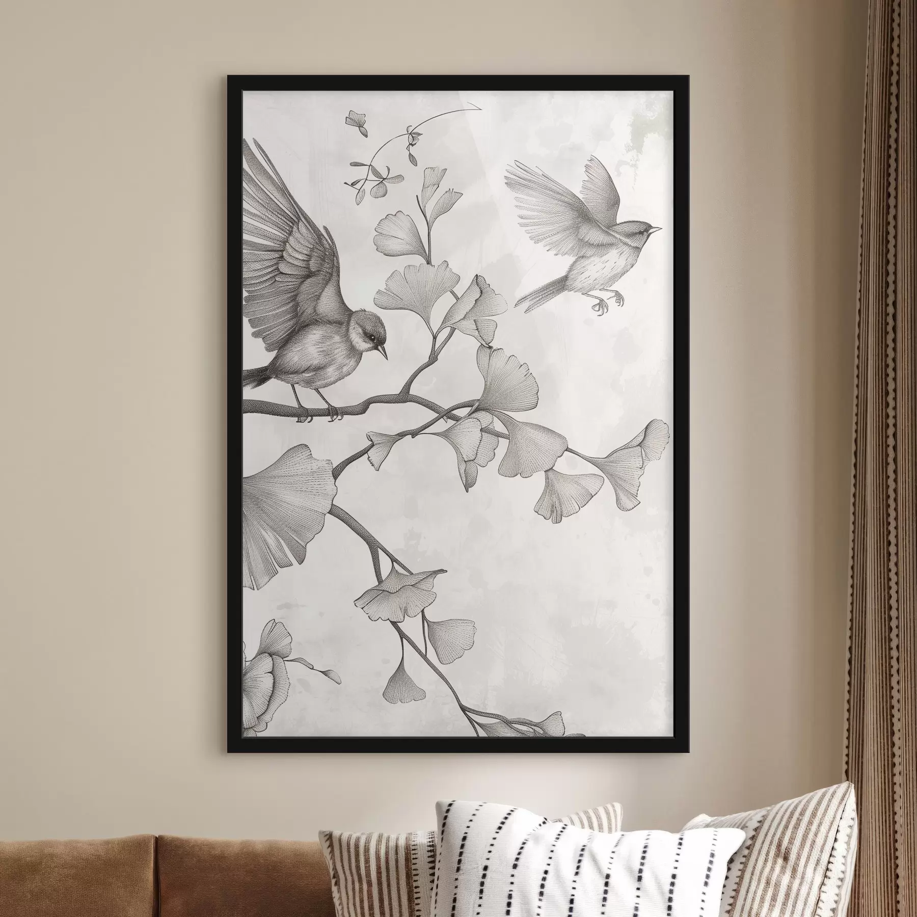 Fotobehang Vogels op takken f48906