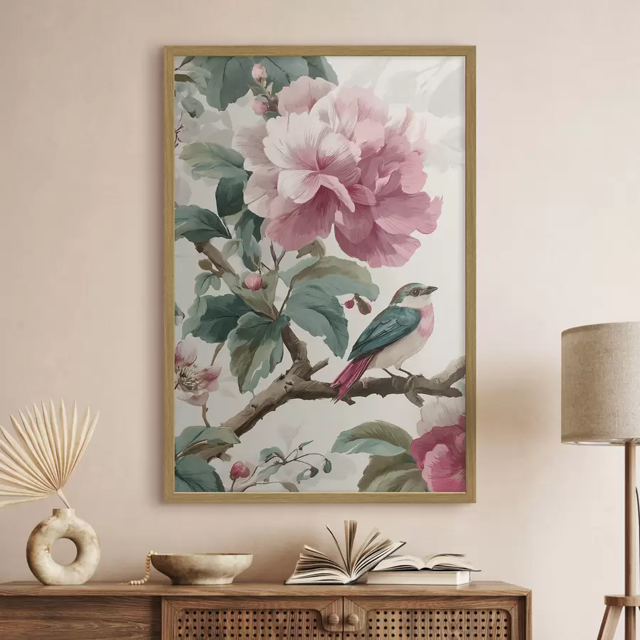 Fotobehang Roze accent f48914
