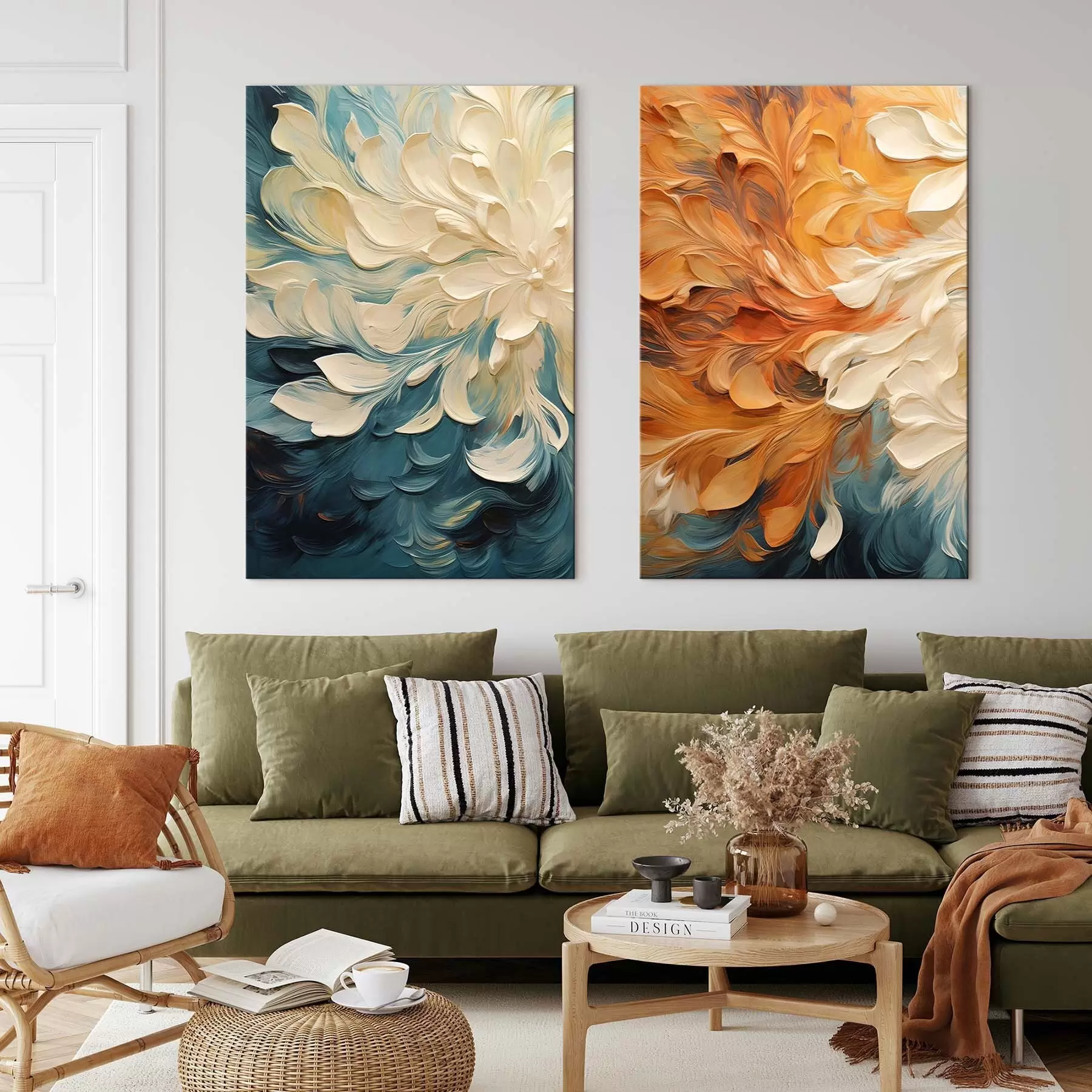  Schilderijen Abstracte kunst, imitatie-olieverf m30378