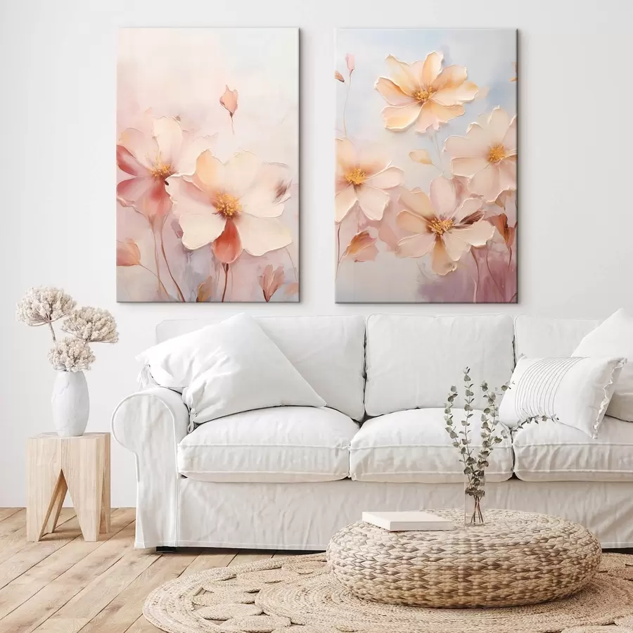  Schilderijen Fijne, subtiele bloemen m30379