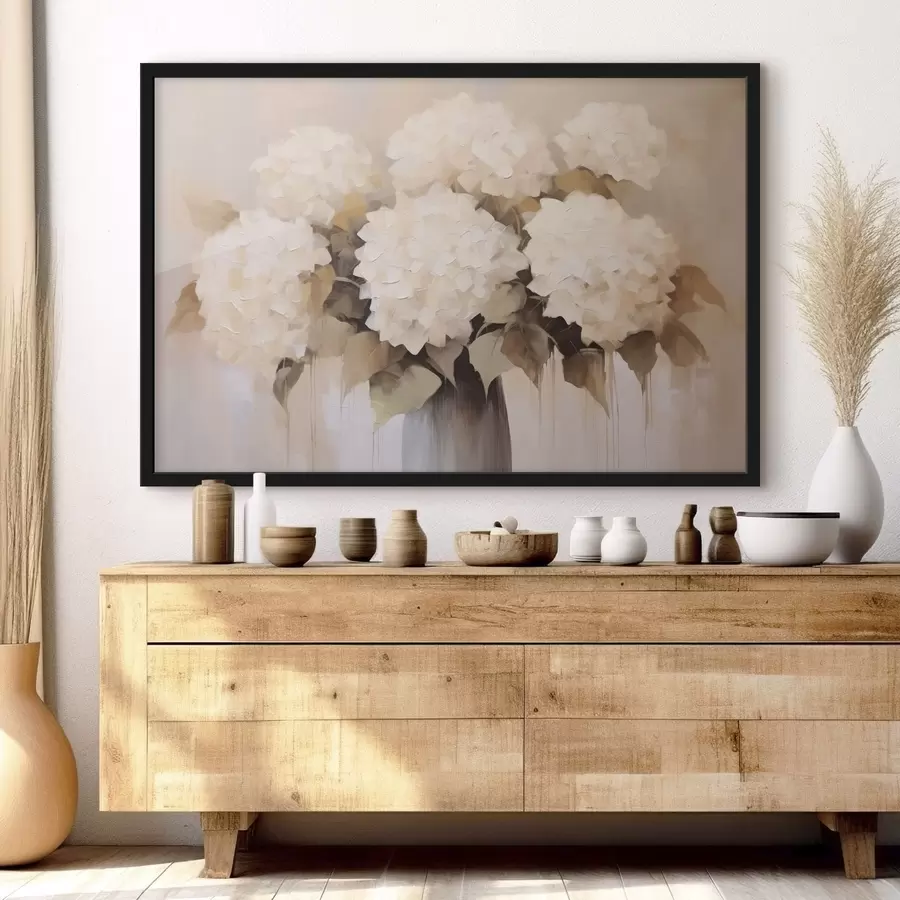 Fotobehang Hortensia in vintage-stijl f48945