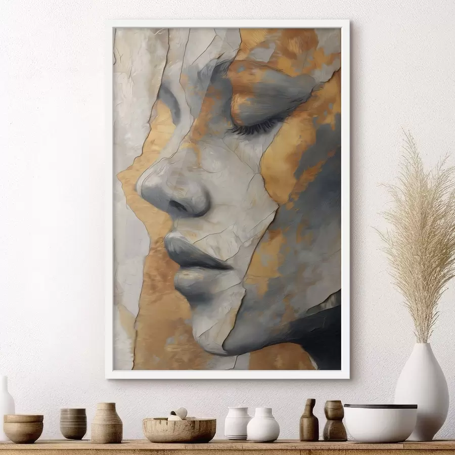 Fotobehang Abstract portret van een gezicht f48951