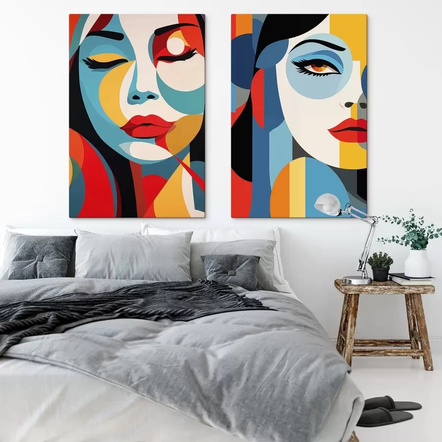 Fotobehang Abstracte portretten m30402