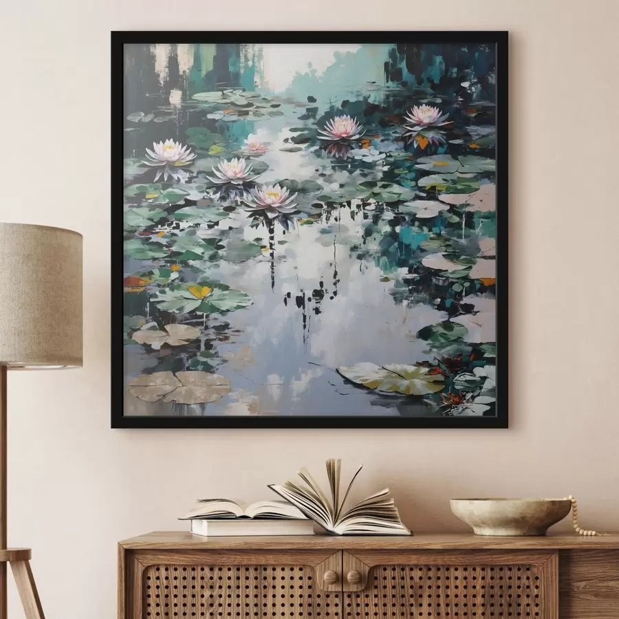 Fotobehang Impressionisme: lelievijver in donkere tinten f48814