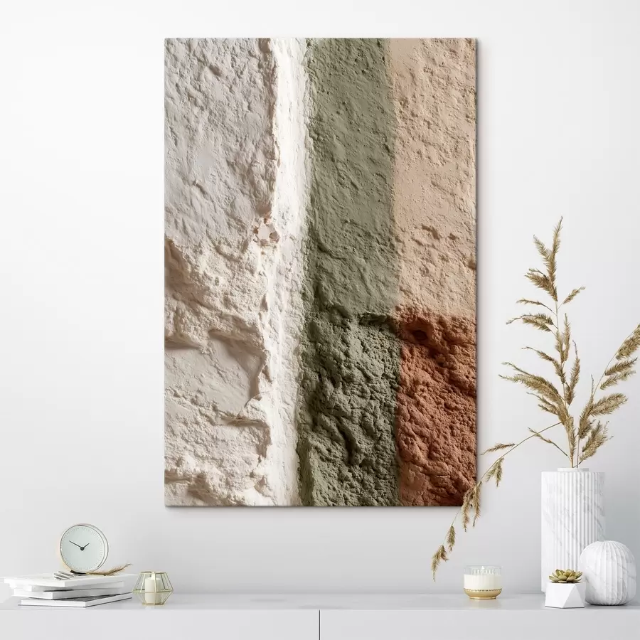  Schilderijen Minimalistische verticale strepen met structuur s48800