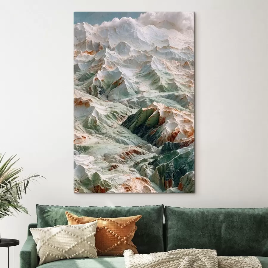  Schilderijen Abstrakt berglandschap in lichte tinten s48828