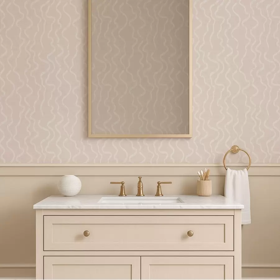 Fotobehang Golvend lichtpatroon op een beige achtergrond a01167