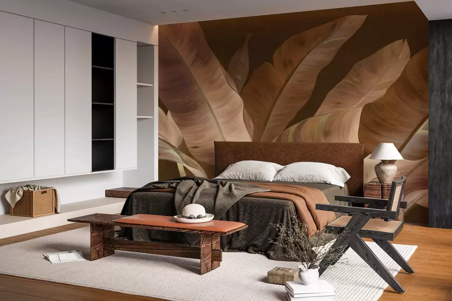 Fotobehang Grote bananenbladeren w05499v2