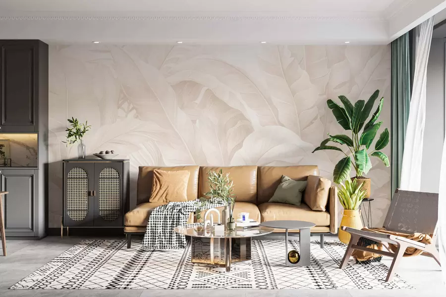 Fotobehang Uitstekende tropische bladeren w05518