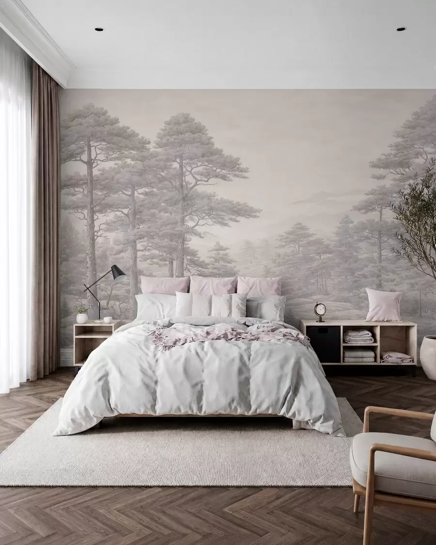 Fotobehang Vintage bos w05524