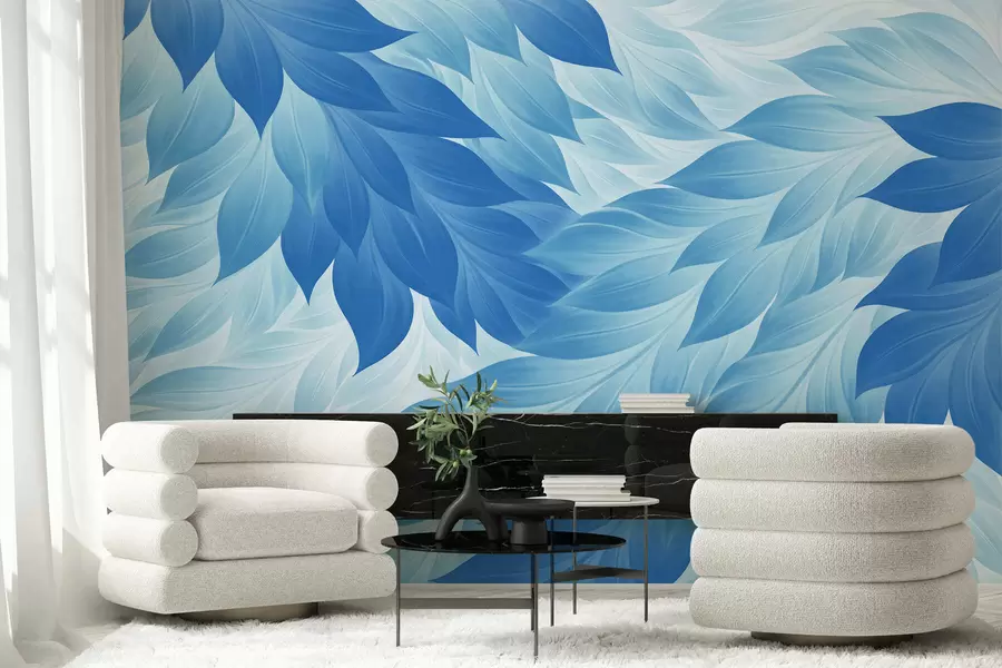 Fotobehang Scherpe, abstracte bladeren w05531v2