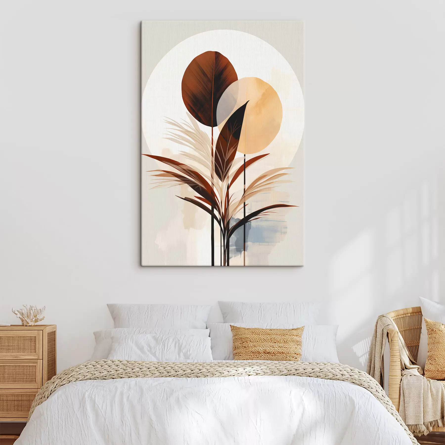  Schilderijen Een abstractie met een plant s48926