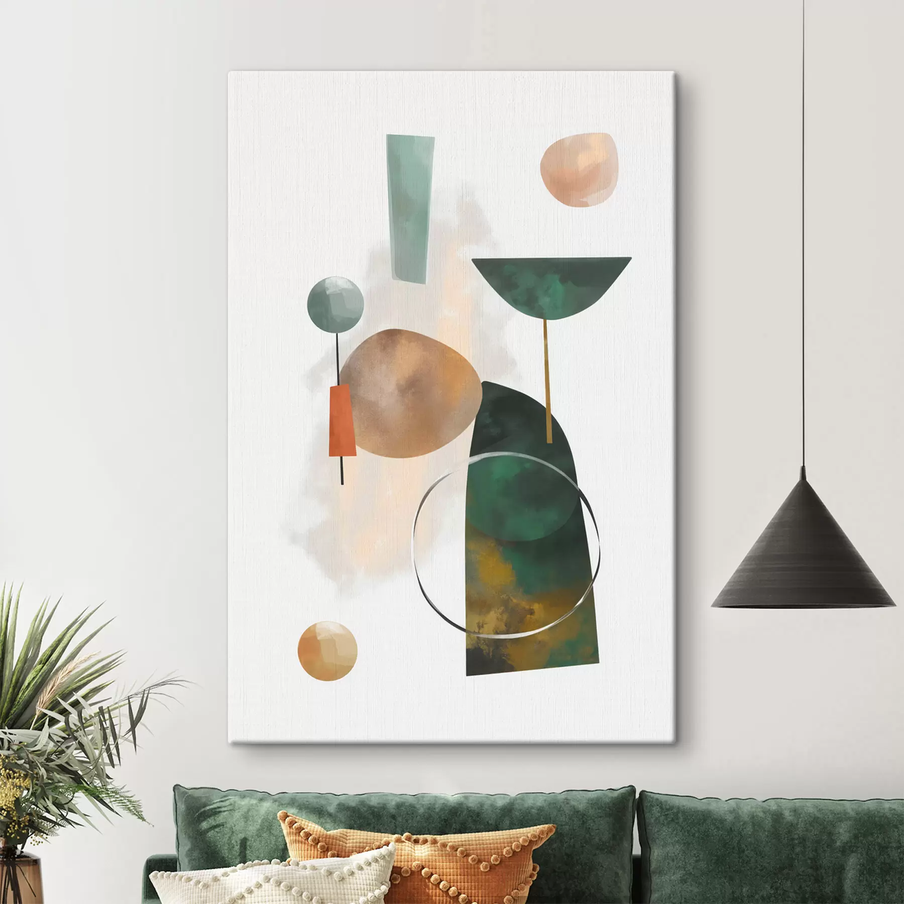  Schilderijen Een abstractie met geometrische vormen s48930