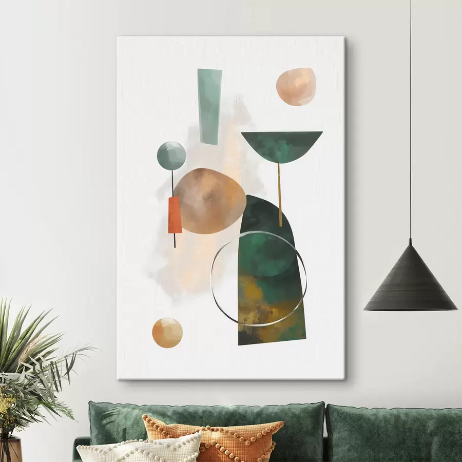 Fotobehang Een abstractie met geometrische vormen s48930
