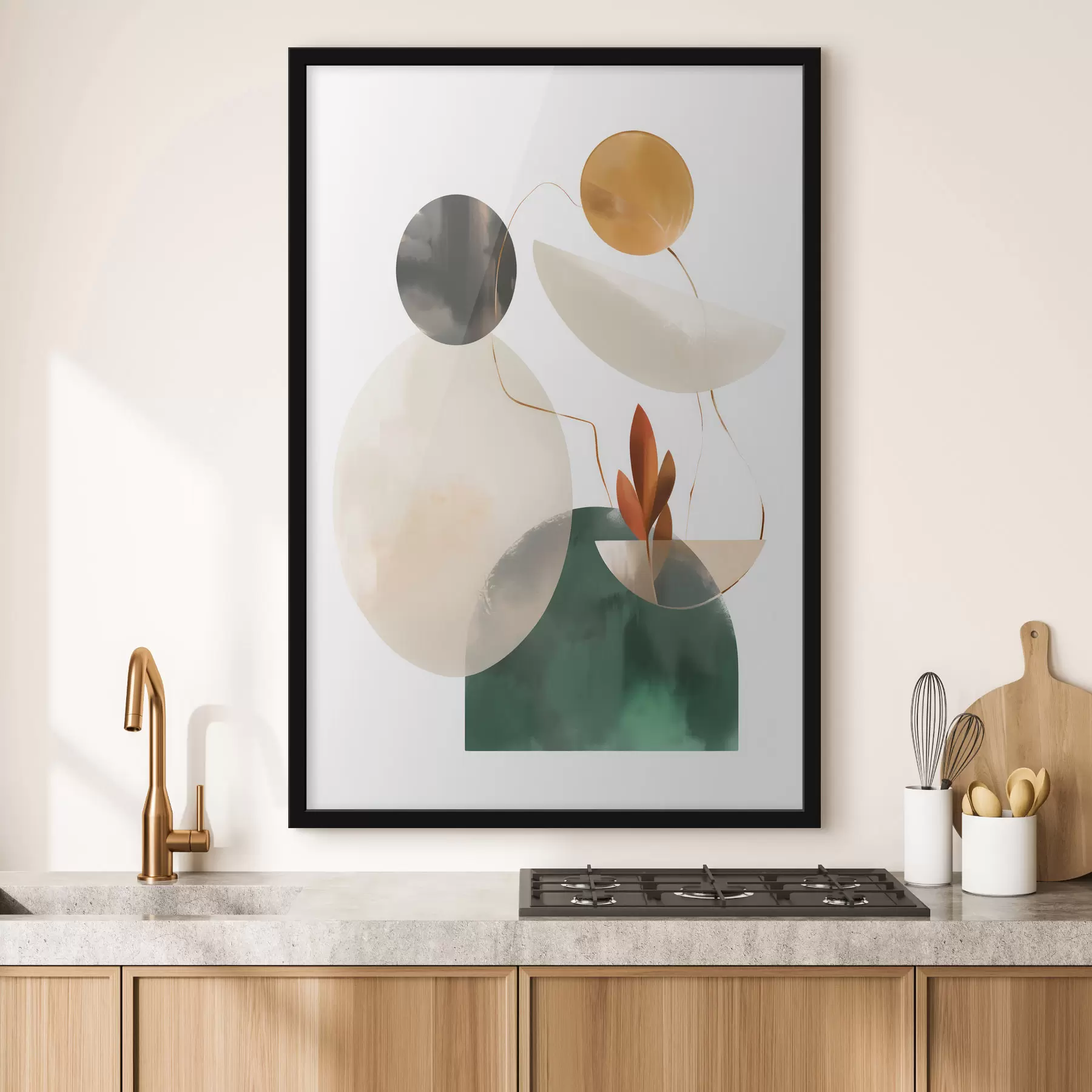 Fotobehang Een abstractie met geometrische vormen f48963