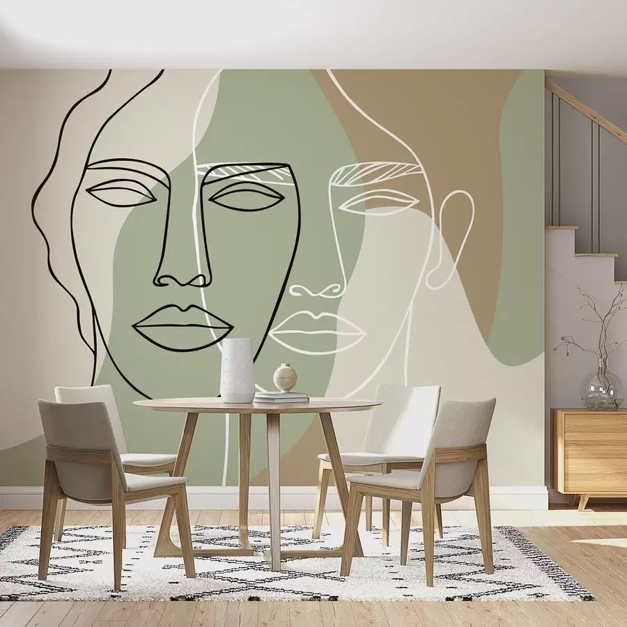 Fotobehang Abstracte gezichten w05550