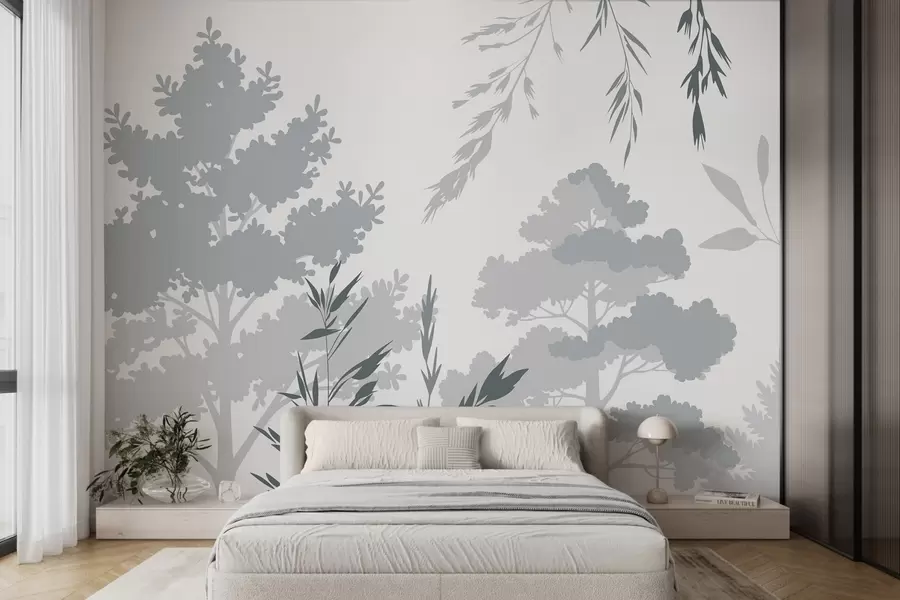 Fotobehang Bomen en grassen w05551v2