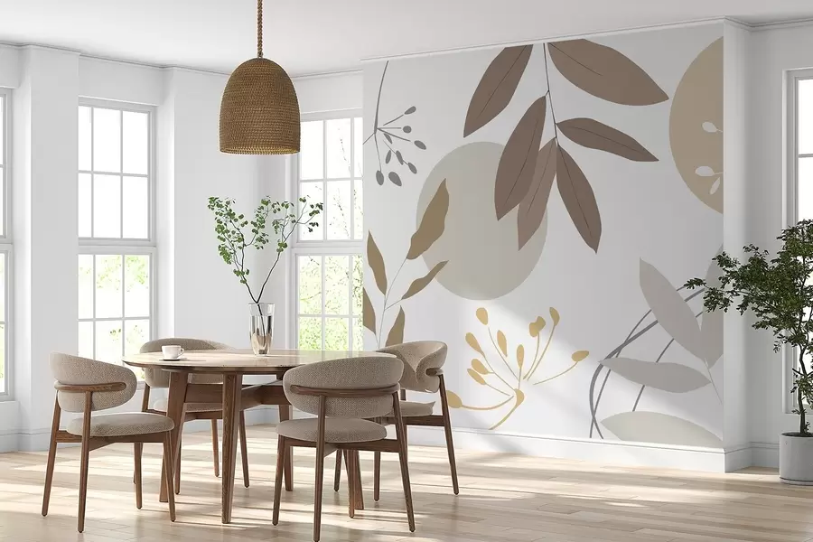 Fotobehang Abstractie met planten w05552v1