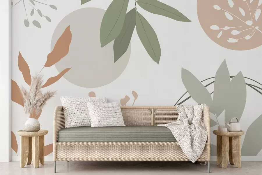 Fotobehang Abstractie met planten w05552v2