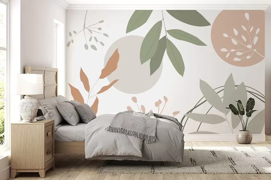 Fotobehang Abstractie met planten w05552v2