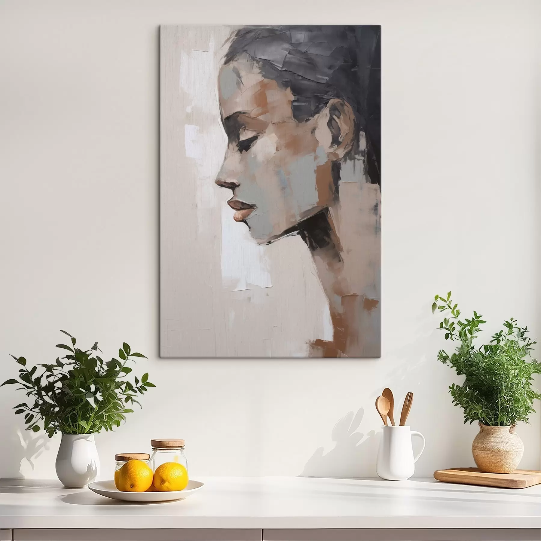  Schilderijen Abstract vrouwelijk portret, imitatie van een schilderij s48976