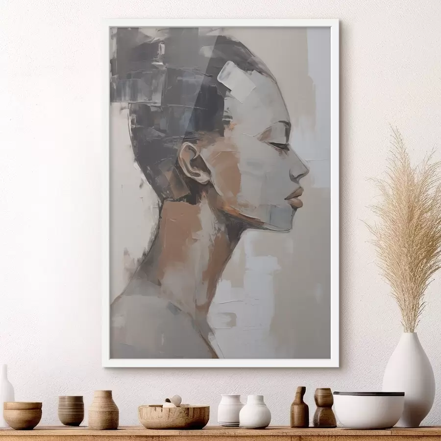 Fotobehang Portret van een vrouw, naar een schilderij f48975