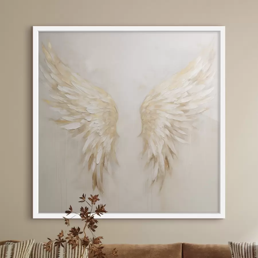 Fotobehang Vleugels in warm licht f48988