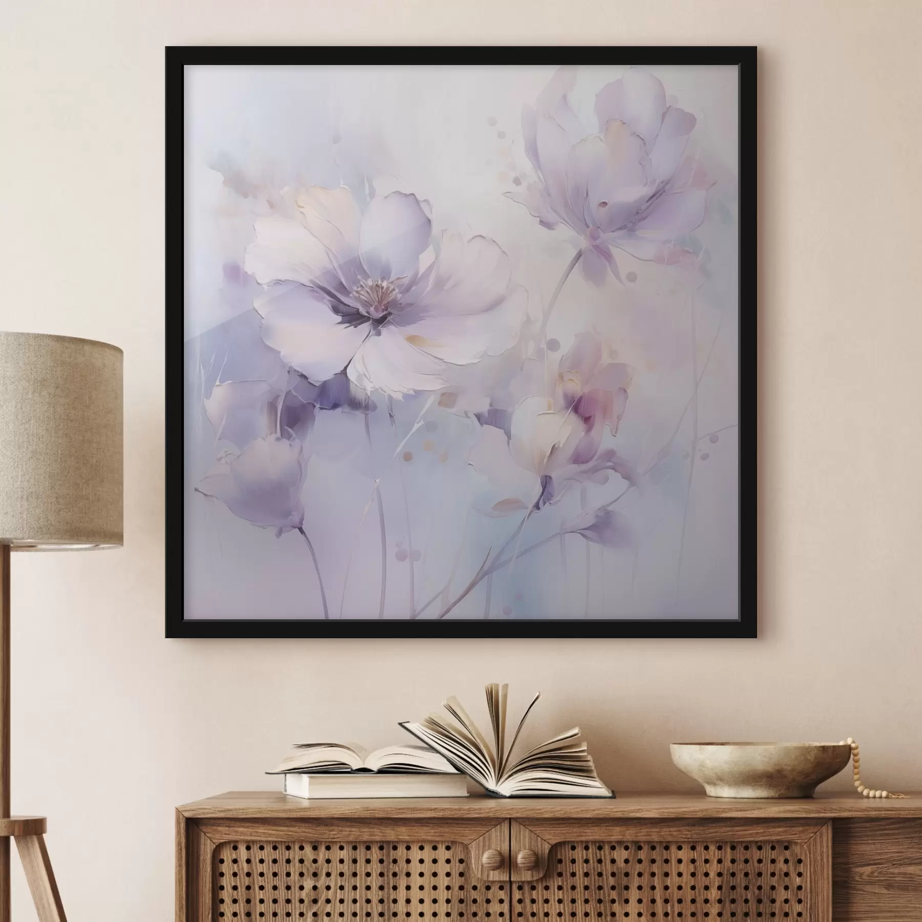 Fotobehang Gestileerde bloemen, geïnspireerd op een schilderij f48989