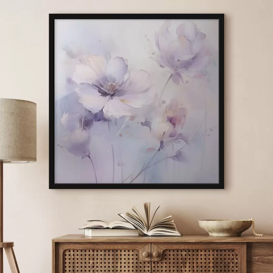 Fotobehang Gestileerde bloemen, geïnspireerd op een schilderij f48989