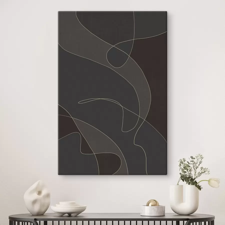  Schilderijen textuurexpressie in donkere tinten s48997