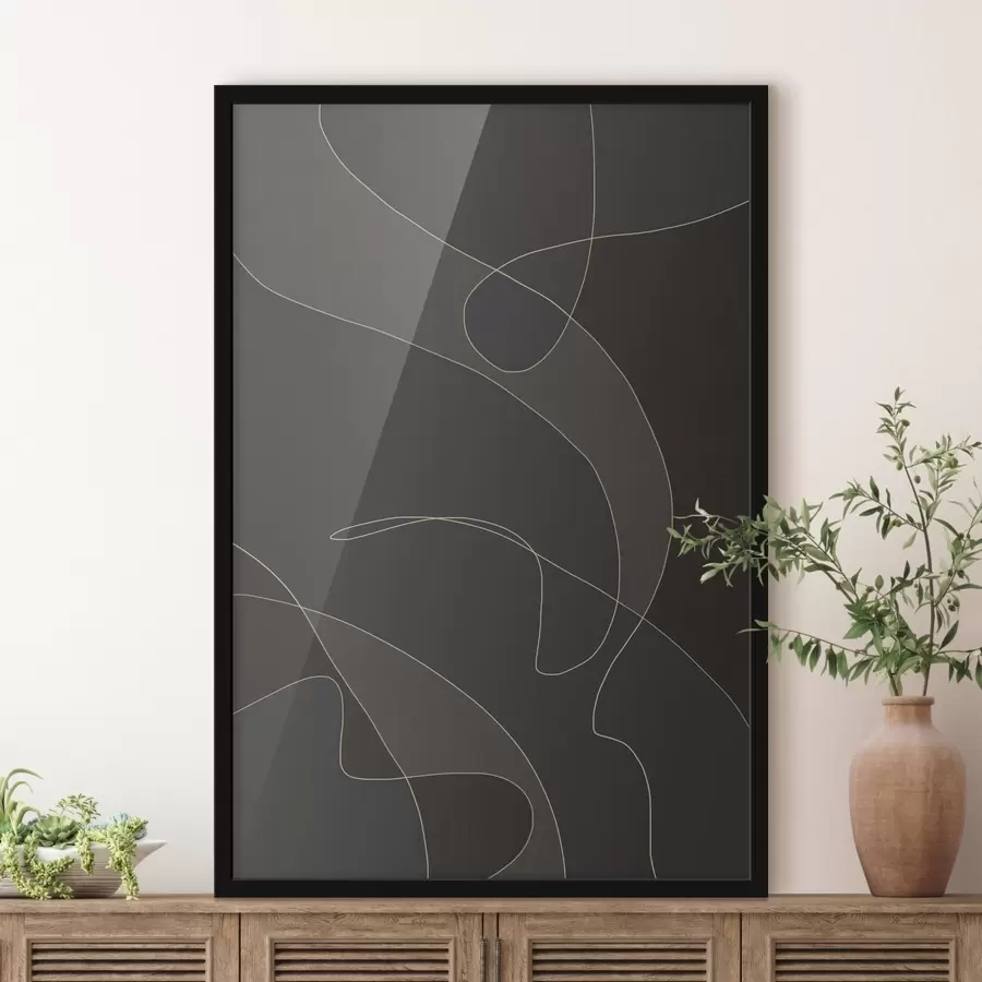 Fotobehang textuurexpressie in donkere tinten f48997