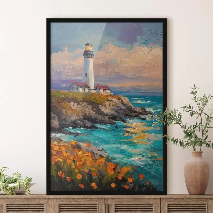 Fotobehang een pittoreske vuurtoren f49003