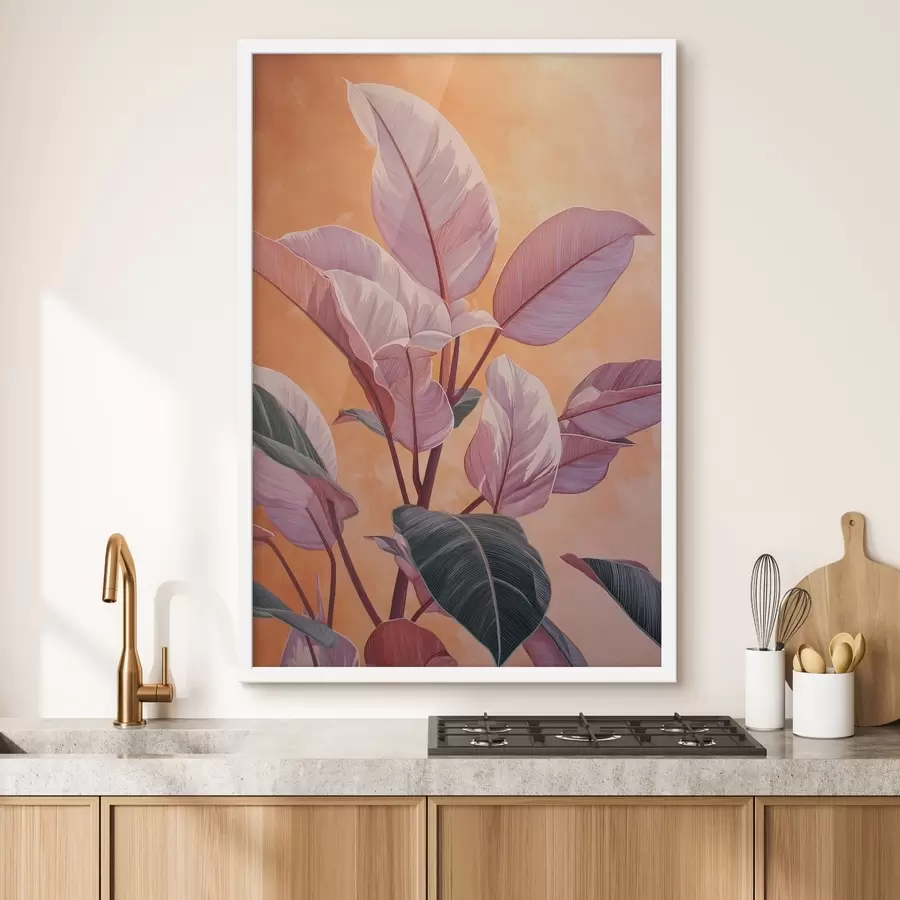 Fotobehang Tropische bladplant f49009