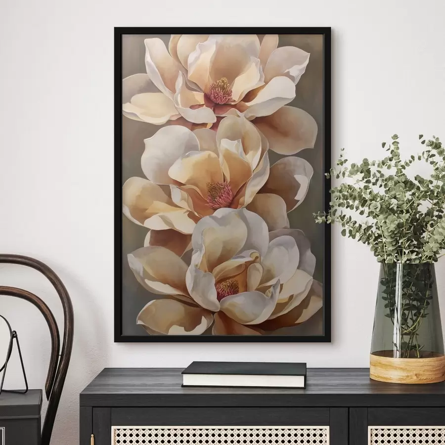 Fotobehang Verticale magnoliabloem f49014