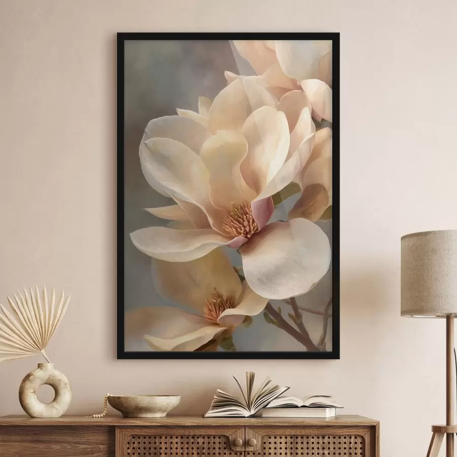Fotobehang Close-up van een magnoliabloem f49016