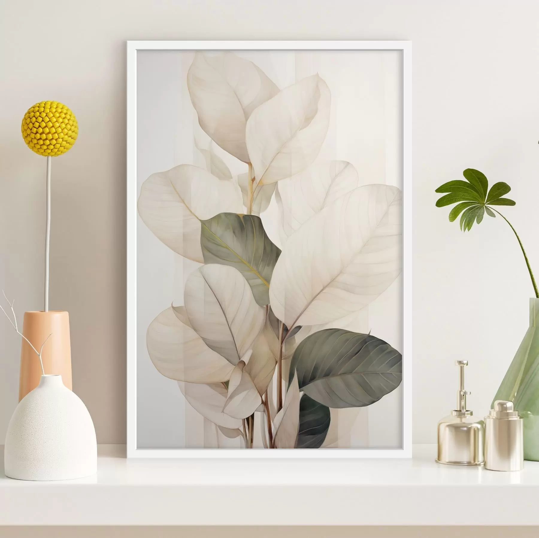 Fotobehang Sierbladeren f49026