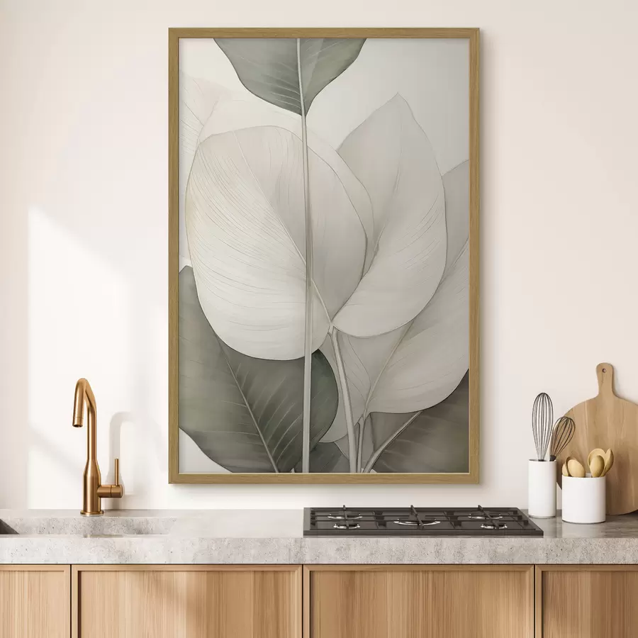 Fotobehang Close-up van botanische bladeren f49027