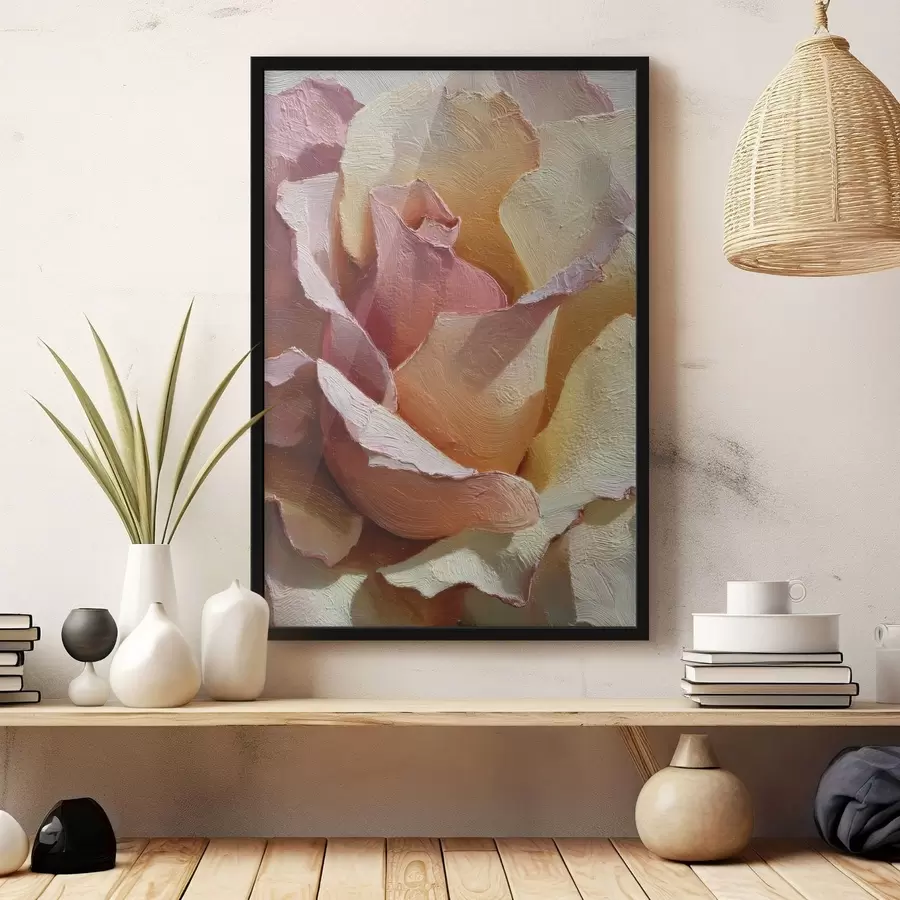 Fotobehang Geschilderde bloemtextuur f49032