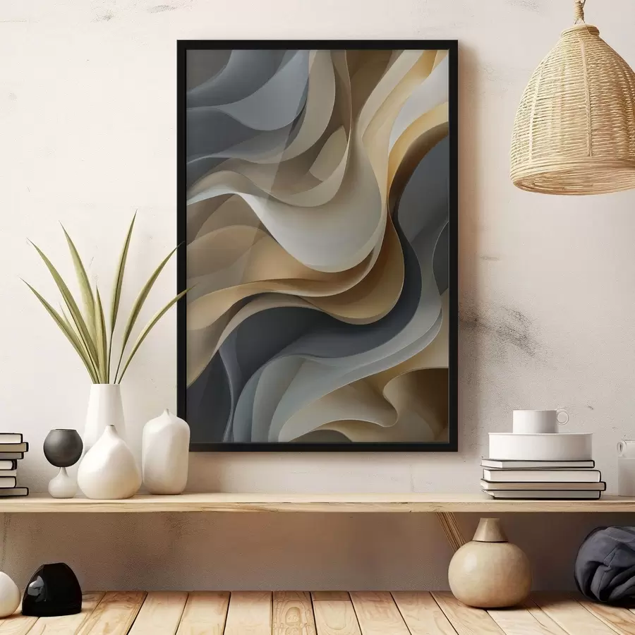 Fotobehang Abstracte golven f49033