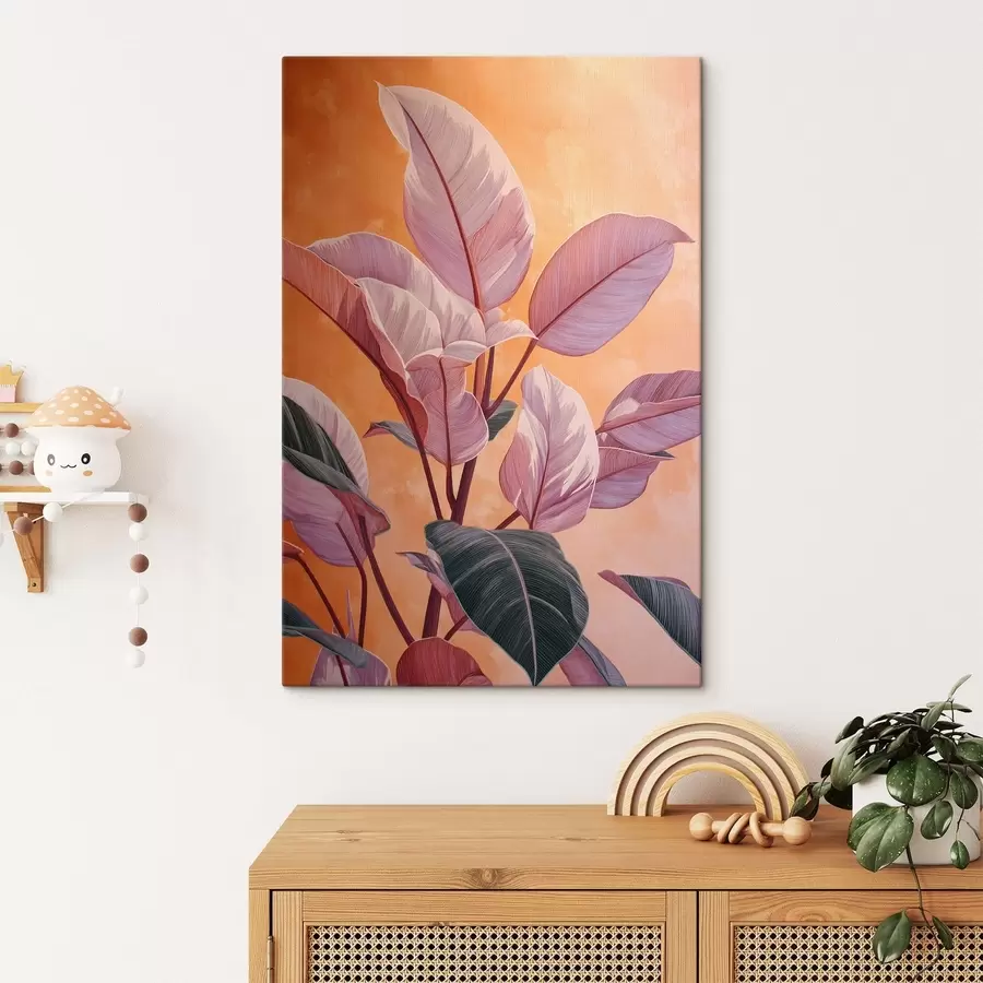  Schilderijen Tropische bladplant s49009