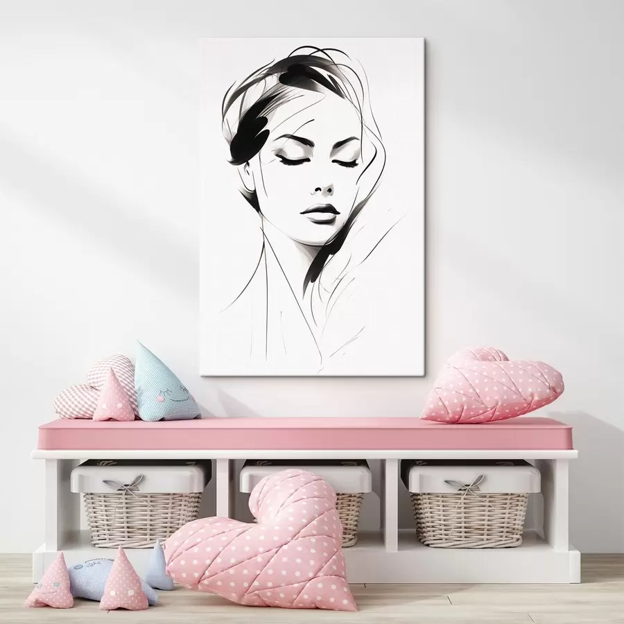  Schilderijen Schets van een abstracte vrouw s49024