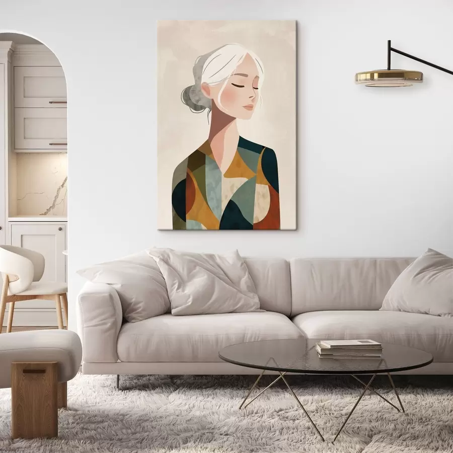  Schilderijen Vrouw in geometrische stijl s49029